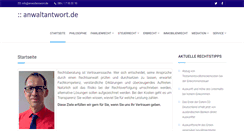 Desktop Screenshot of anwaltantwort.de