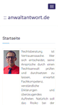 Mobile Screenshot of anwaltantwort.de